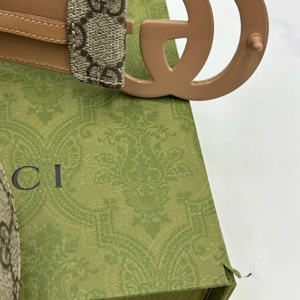 Men's Gucci, GG Marmont, Supreme canvas belt size 120 cm/46 inches made in Italy